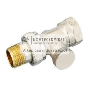 RLV-S Radiárorszelep, DN15, egyenes, visszatérő, normál, belső menet, nikkelezett