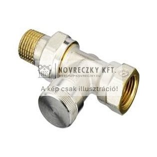 RLV Radiátorszelep, visszatérő, 1/2" egyenes, belső menetes, ürítés funkció