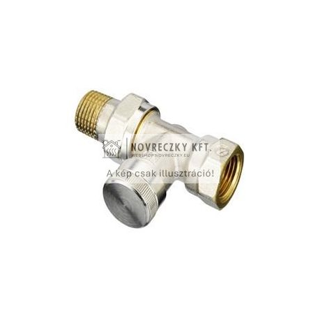 RLV Radiátorszelep, visszatérő, 1/2" egyenes, belső menetes, ürítés funkció