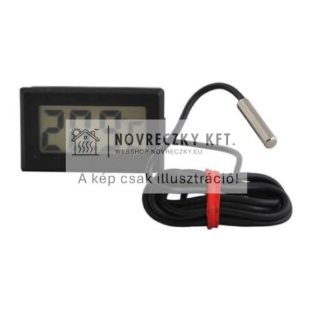 LCD hőmérő szondával Ruhhy-TPM10 elemmel