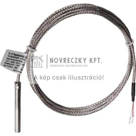 HTF50 Pt1000, 1,5 méter, glass kábel hőmérséklet érzékelő -50…+350°C, IP54, 6x50mm