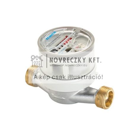ETKD-N 2,5-110 egysugaras szárazonfutó vízmérő hideg- és melegvíz méréséhez DN15, R80H40V, sárgaréz