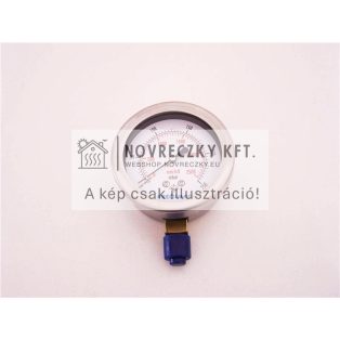 Manométer 1/4", alsó csatlakozású, 0-250 mbar, d= 75mm inox