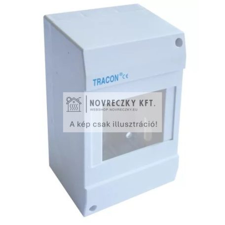 Tracon EDFK-4/1AN Műanyag kiselosztó, ajtó nélkül, 4 modul, IP40, falon kívüli
