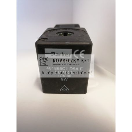 481865C1 Parker mágnestekercs, 12V DC, 0,3...12 bar, max. 120°C, 9W, IP65