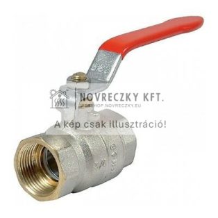 Golyóscsap 1" sárgaréz, BB, max. 30 bar, PTFE, -10...120°C, teljes keresztmetszetű