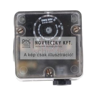 Kromschröder DWG 50U nyomáskapcsoló 2,5-50 mbar, G1/4", Pmax.= 600 mbar, 230 VAC, 12...24 VDC, 1A