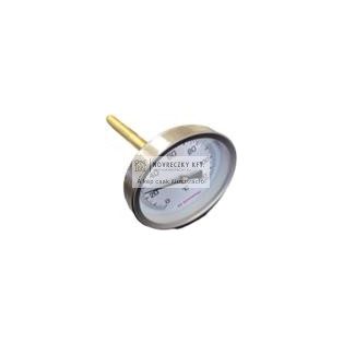Axiális merülő hőmérő hátsó csatlakozással Ø 63mm/50mm 120°C hüvellyel