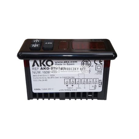 AKO-D14123 1 relés digitális termosztát -50...+99°C, 230V AC, 3,5 VA, NTC szondával, IP65