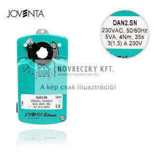 DAN2.SN zsalumozgató 230VAC, 4Nm, 35sec, 0.8m², 4W, nyit-zár/3pont+segédkapcsoló, IP40
