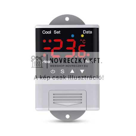 Smart WiFi hőmérséklet-szabályozó, digitális kijelző, NTC érzékelő, 230V, -40 ... 99°C