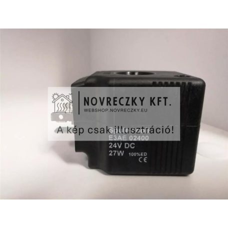 E3AE 24VDC 27W mágnestekercs NC szelephez max. 1"-ig 0,7 bar, NO szelepekhez 3/4"-ig 0-14 bar, IP65