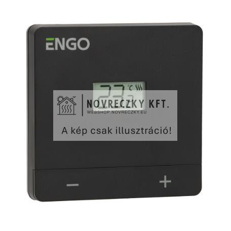 Vezetékes elemes termosztát, fűtés/hűtés, 5...35°C, IP30 (fekete)