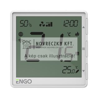 EFAN-230W Fan-coil termosztát, 2-/4-csöves, 3-sebességes ventilátor, 230V, WIFI, fehér