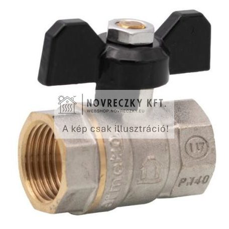 SCW617N sárgaréz golyóscsap pillangó kar 3/4"BB (ERMETIQ)