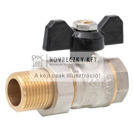 SCW617N sárgaréz golyóscsap pillangó karos 1" KB hollandis (ERMETIQ)