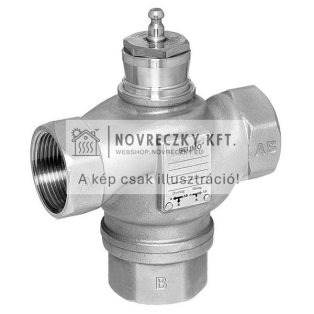 H332S-M Rozsdamentes acél szabályozószelep 3-járatú, DN32 belső menet, PN25, kvs=16 m³/h, 0...130°C