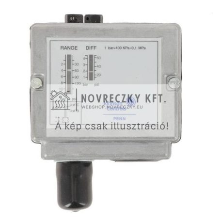 P48AAA-9140 Nyomáskapcsoló gőzhöz,levegőhöz,vízhez 1..16bar,IP54,1,3-3,5bar diff.,100°C,25bar,3/8"