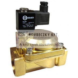   PU225S-12 2/2 mágnesszelep menetes gőzre DN32, 230V, 0,5...10 bar, max 180 C Réz, PTFE
