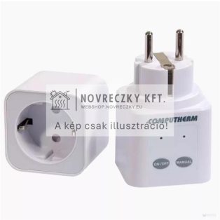 COMPUTHERM Q2RF rádiófrekvenciás kapcsolójel továbbító dugalj 230V AC, 50 Hz, 16A, 0,5W