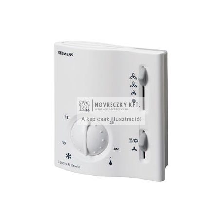 RAB20 mechanikus fan-coil termosztát 2-csöves rendszerhez, 230VAC, külső changeover