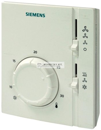 Siemens RAB31.1 Mechanikus fan-coil termosztát 4-csöves,AC250V,hűtés/szellőzés/fűtés kapcsolóval