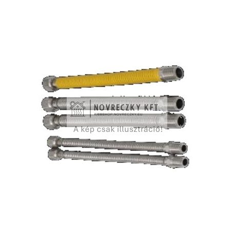 Víz/Gáz nyútható rozsdamentes acél (INOX) 220-440 mm kazán bekötéshez ( 5 db / csomag)