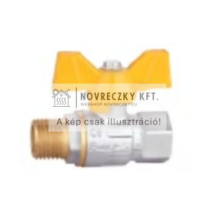 Gáz golyóscsap pillangó karos 1" KB fix eco