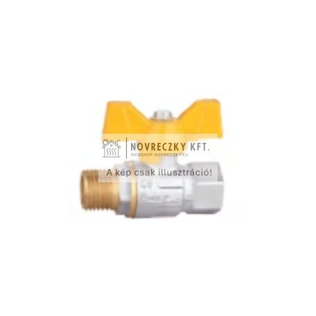 Gáz golyóscsap pillangó karos 1" KB fix eco