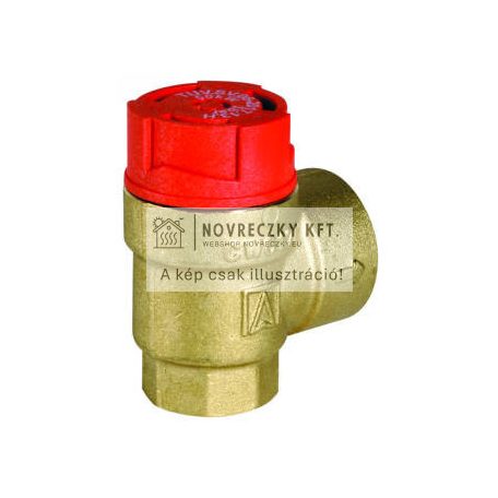 SM110-3/4A1.5 Biztonsági szelep, fűtésre, 1,5 bar, belépő oldal 3/4" BM, kilépő oldal 1" BM