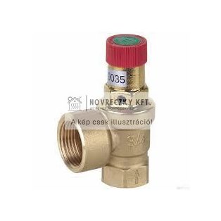 SM120-1/2B Biztonsági szelep, fűtési/solár rendszerekhez, 3 bar, 50kW, 1/2", BM, max.120°C
