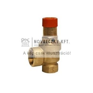 SM120-3/4B Biztonsági szelep, fűtési/solár rendszerekhez, 3 bar, 100kW, 3/4", BM, max.120°C