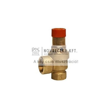 SM120-3/4B Biztonsági szelep, fűtési/solár rendszerekhez, 3 bar, 100kW, 3/4", BM, max.120°C
