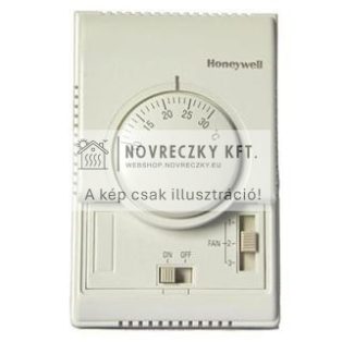 T6371A1019 analóg fan-coil termosztát, 2 csöves rendszerhez on/off, vent 1/2/3