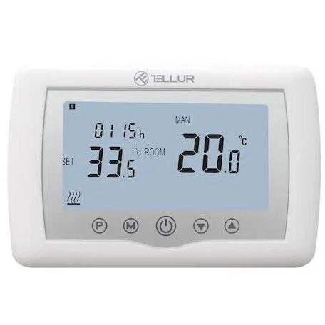 Tellur WiFi Smart vezeték nélküli termosztát gázkazánhoz, univerzális, mobil alkalmazással
