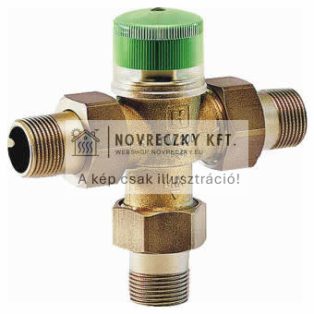 TM200-3/4A termosztatikus keverőszelep, HMV, forrázásvédelem, R3/4" KM+hollandi, 30...60°C, kvs=1,6