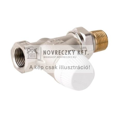 V2050DH015 termosztatikus radiátorszelep, egyenes, előremenőbe, DN15, Rp1/2", kvs=3.5, PN16