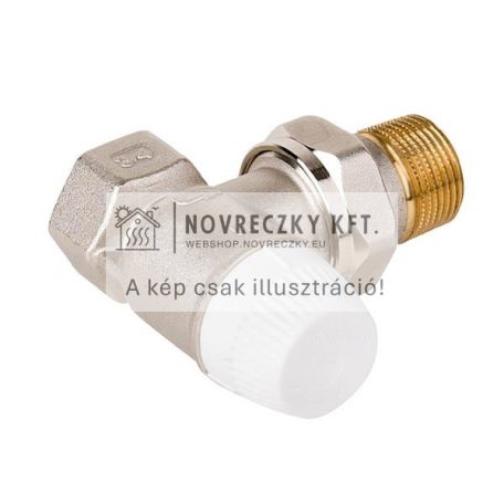 V2050EH015 termosztatikus radiátorszelep, sarok, előremenőbe, DN15, Rp1/2", kvs=6.0, PN16