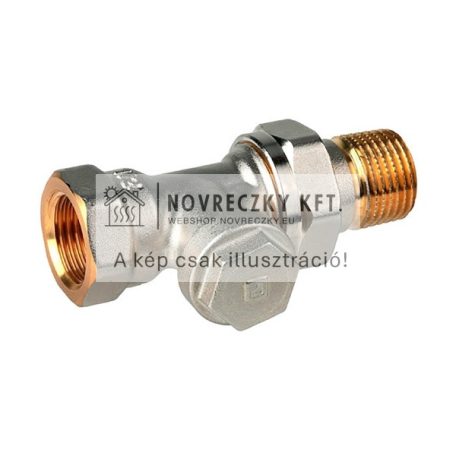 V2420D0010 radiátor visszatérő csavarzat, egyenes, Verafix-E, 3/8", kvs=1,25