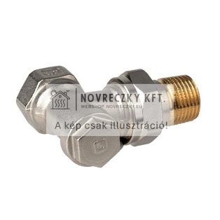 V2420E0020 radiátor visszatérő csavarzat, sarok, Verafix-E, 3/4", kvs=1,8