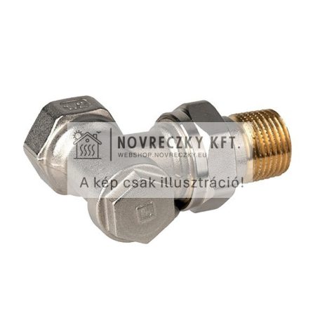 V2420E0020 radiátor visszatérő csavarzat, sarok, Verafix-E, 3/4", kvs=1,8