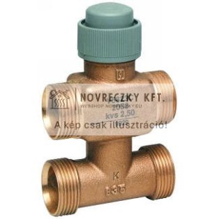   V5833C1033 2-utú keverőszelep, bypass, 6,5mm löket, 1/2", KM, 2-120°C, PN16, kvs=1,6 (= VYE15B1.6M)