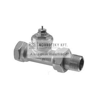 VDN115 Egyenes radiátorszelep előbeállítási lehetőséggel, M30 x 1,5 mm,1/2", DN15, kv=0,1-0,89