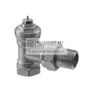 VEN115 Sarok radiátorszelep előbeállítási lehetőséggel, M30 x 1,5 mm, 1/2", DN15, kv=0,1-0,89
