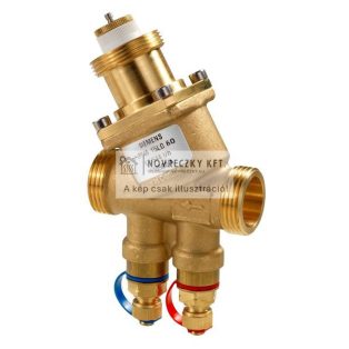 VPP46.15L0.6Q Dinamikus térfogatáram szab.szelep, mérőcsonkkal, DN15, KM, V=100-575 l/h,Δpmin=19kPa